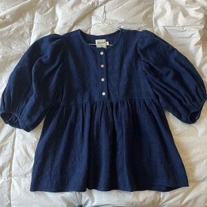 Rudy Jude Day blouse in indigo wool check